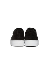 Мужские черные замшевые низкие кеды от Axel Arigato