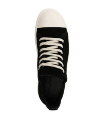 Мужские черные замшевые низкие кеды от Rick Owens