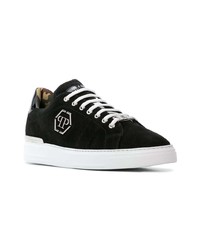 Мужские черные замшевые низкие кеды от Philipp Plein