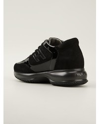 Женские черные замшевые низкие кеды от Hogan