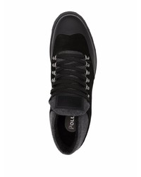 Мужские черные замшевые низкие кеды от Pollini