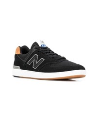 Мужские черные замшевые низкие кеды от New Balance