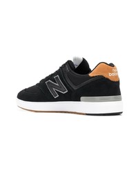 Мужские черные замшевые низкие кеды от New Balance