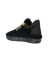 Женские черные замшевые низкие кеды от Giuseppe Zanotti Design