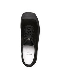 Мужские черные замшевые низкие кеды от Stone Island