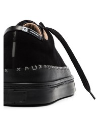 Мужские черные замшевые низкие кеды от Auxiliary