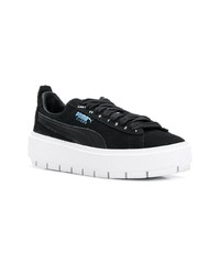 Женские черные замшевые низкие кеды от Puma