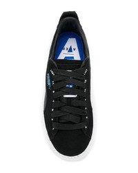 Женские черные замшевые низкие кеды от Puma