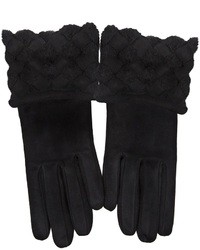 Женские черные замшевые перчатки от Bottega Veneta