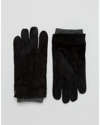 Мужские черные замшевые перчатки от Dents