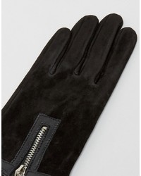 Женские черные замшевые перчатки от Asos