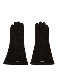 Мужские черные замшевые перчатки от Undercover