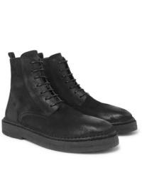 Мужские черные замшевые повседневные ботинки от Marsèll