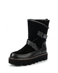 Черные замшевые полусапоги от Ekonika