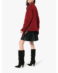 Черные замшевые полусапоги от Valentino