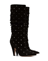 Черные замшевые полусапоги от Valentino