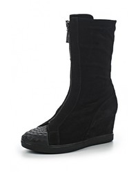 Черные замшевые полусапоги от Geox