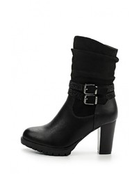 Черные замшевые полусапоги от Mellisa