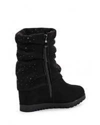 Черные замшевые полусапоги от Mellisa