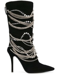 Черные замшевые полусапоги от Giuseppe Zanotti Design
