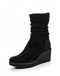 Черные замшевые полусапоги от Tamaris