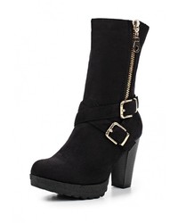 Черные замшевые полусапоги от Tulipano