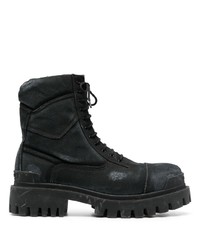 Мужские черные замшевые рабочие ботинки от Balenciaga