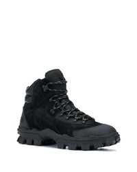 Мужские черные замшевые рабочие ботинки от Moncler