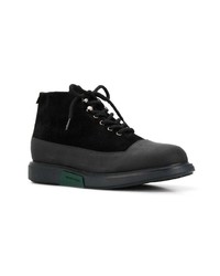 Мужские черные замшевые рабочие ботинки от Emporio Armani