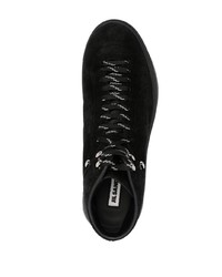 Мужские черные замшевые рабочие ботинки от Jil Sander