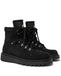 Мужские черные замшевые рабочие ботинки от Moncler
