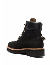 Мужские черные замшевые рабочие ботинки от Buscemi