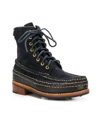 Мужские черные замшевые рабочие ботинки от VISVIM