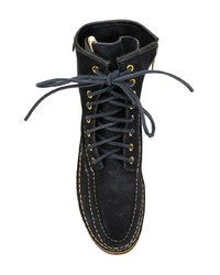 Мужские черные замшевые рабочие ботинки от VISVIM