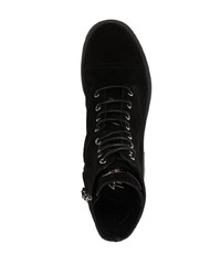 Мужские черные замшевые рабочие ботинки от Giuseppe Zanotti