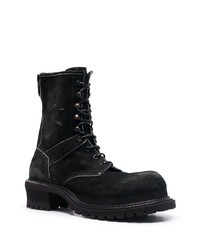 Мужские черные замшевые рабочие ботинки от Premiata