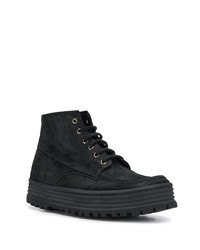 Мужские черные замшевые рабочие ботинки от Premiata