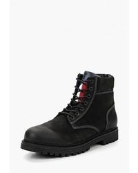 Мужские черные замшевые рабочие ботинки от Tommy Jeans