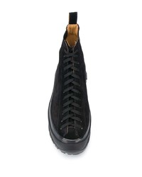 Мужские черные замшевые рабочие ботинки от Jil Sander