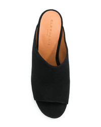 Черные замшевые сабо от Clergerie