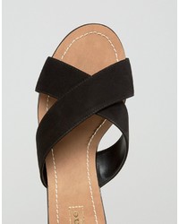 Черные замшевые сабо от Dune