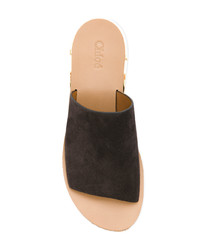 Черные замшевые сабо от Chloé