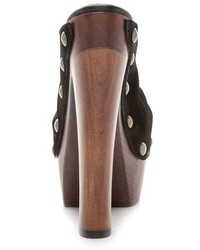 Черные замшевые сабо от Giuseppe Zanotti