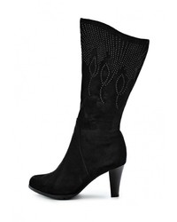 Черные замшевые сапоги от Ascalini