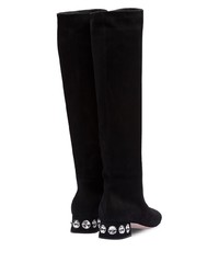 Черные замшевые сапоги от Miu Miu