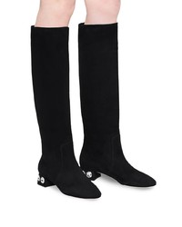 Черные замшевые сапоги от Miu Miu