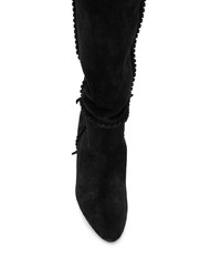 Черные замшевые сапоги от Saint Laurent