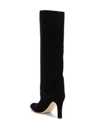 Черные замшевые сапоги от Manolo Blahnik