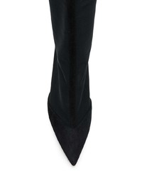 Черные замшевые сапоги от Aquazzura