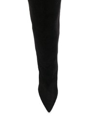 Черные замшевые сапоги от Saint Laurent